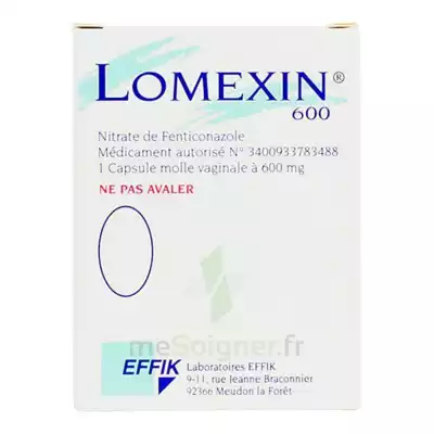 Lomexin 600 Mg Caps Molle Vaginale Plq/1 à Hourtin