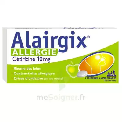 Alairgix Allergie Cetirizine 10 Mg Comprimés à Sucer Séc Plq/7 à Hourtin